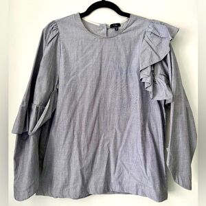 Clu cotton blouse with ruffle sleeves size M